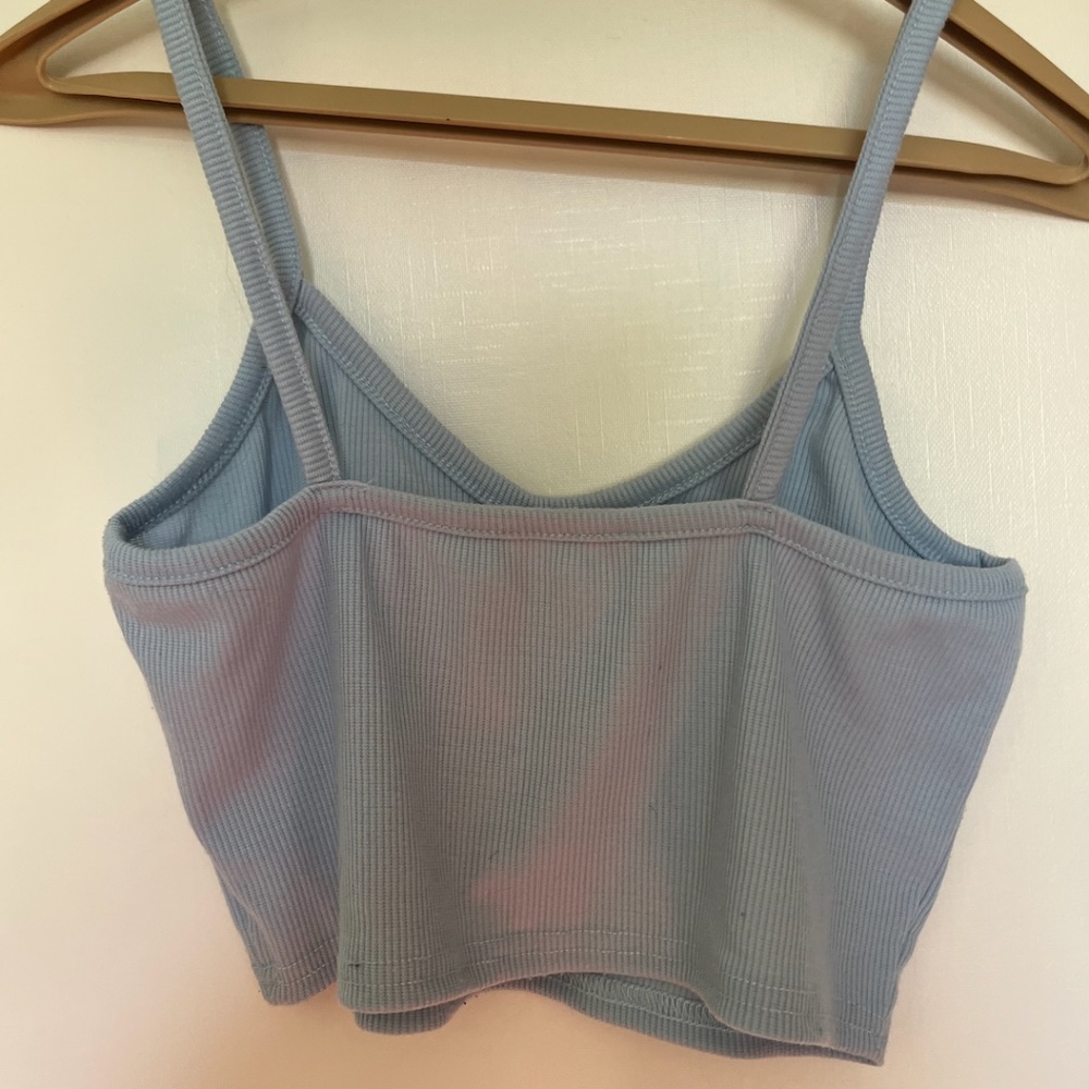 ROMWE Blue Ribbed Tank Top | Size S